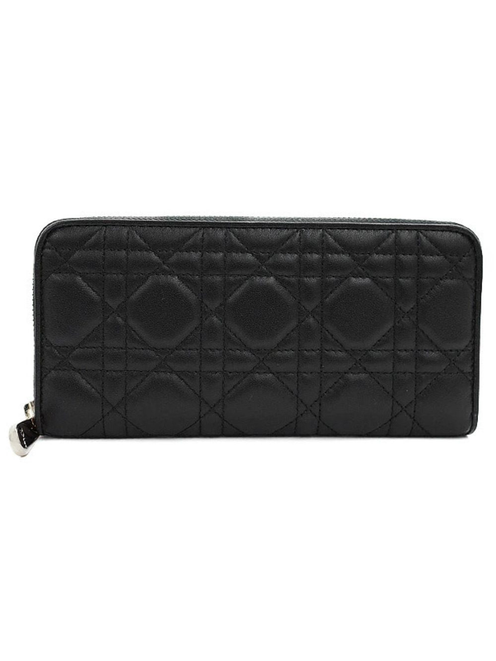 Christian Dior Lady Long Wallet Round Zipper